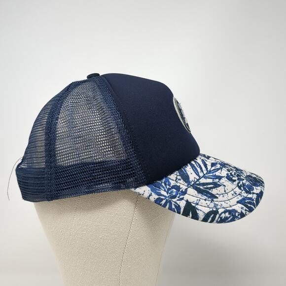 Aloha Surf Rip Curl Snapback Trucker Hat Blue One Size Floral Mesh Back - Picture 5 of 8